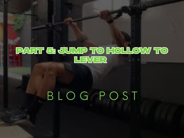 Mastering the Kip Swing Part 5: The Huge Lever